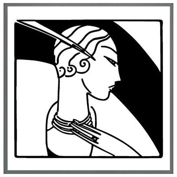 Benjamin Tate Design Art deco woman (picture Frame)