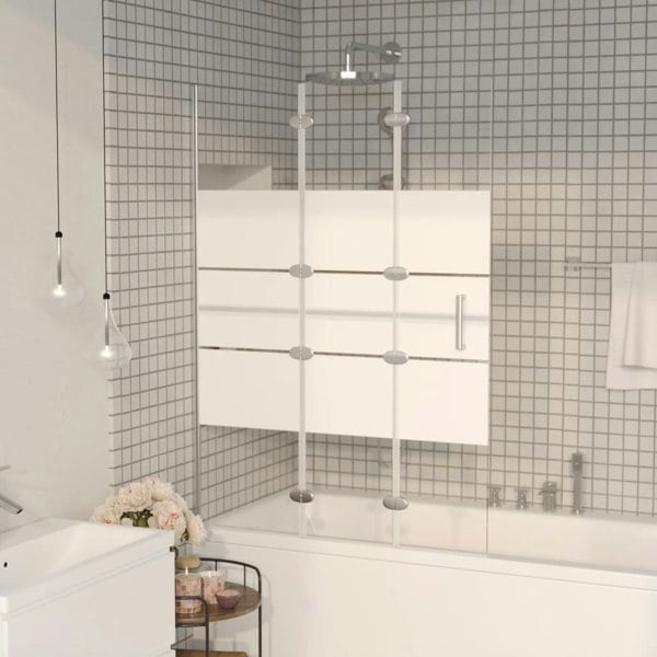 Berkfield Folding Shower Enclosure ESG 100x140 cm White