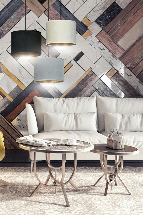 Emibig HILDE Pendant lamp 3 x E27 Black with Black, Grey and White Shade