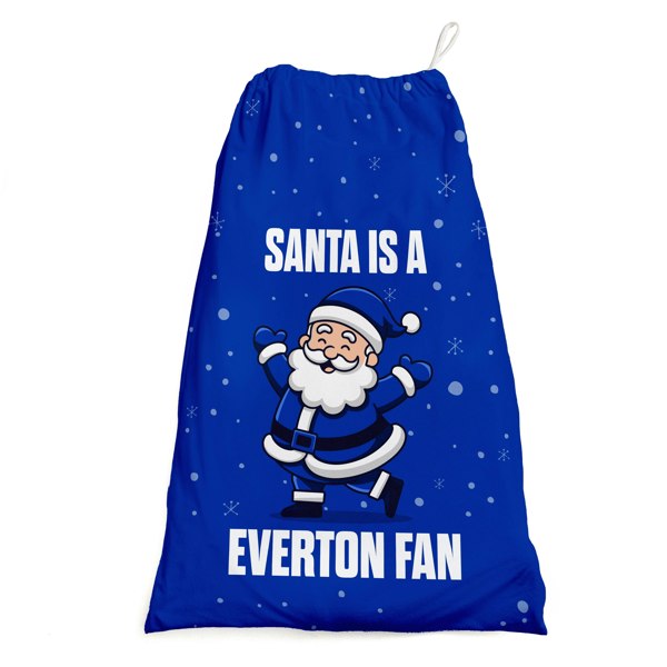 BritishmadeGifts Santa is a Everton Fan - Football Fan Santa Sack