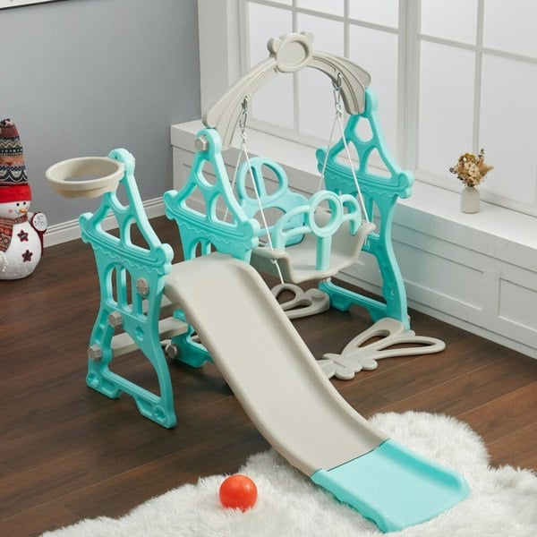 Toddler Swing and Slide Playset for Indoor and Outdoor Living and Home