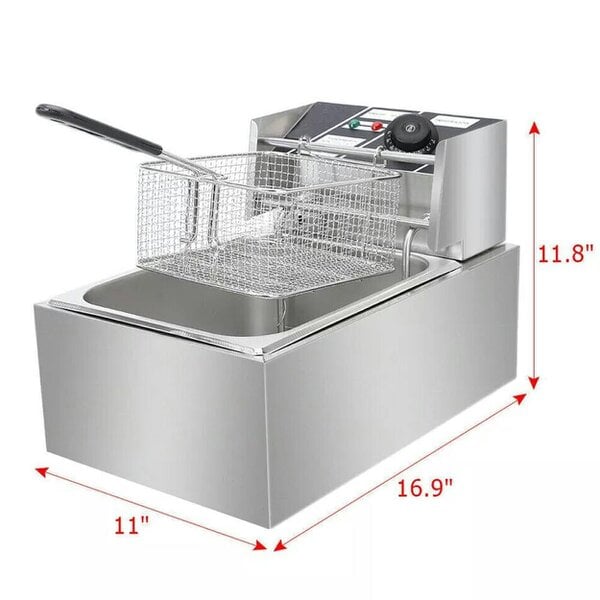 Havendro 10L Electric Deep Fryer Fat Chip Frying Pan & Basket Stainless Steel