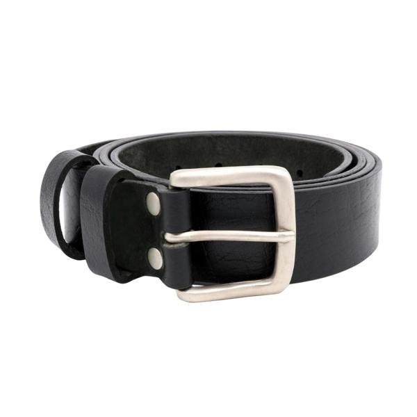 Duke Mens D555 Gavin Leather Square Buckle Belt - Black