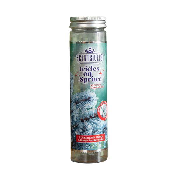 Samuel Alexander 25g Icicles on Spruce Scented Christmas Scentsicles with 6 Hanging Hooks