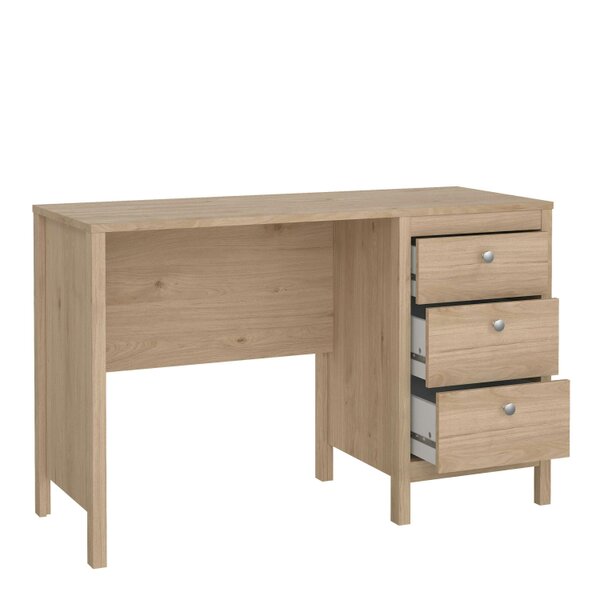 Wyld Haus Gossmere Hickory Oak Effect Office Desk 3 Drawers