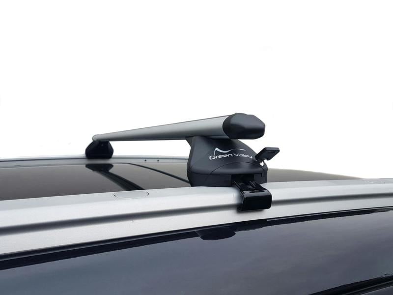 Green Valley Complete Universal Aerodynamic Aluminium Roof Rack Cross Bars for Vehicles with Open Roof Rails 115cm