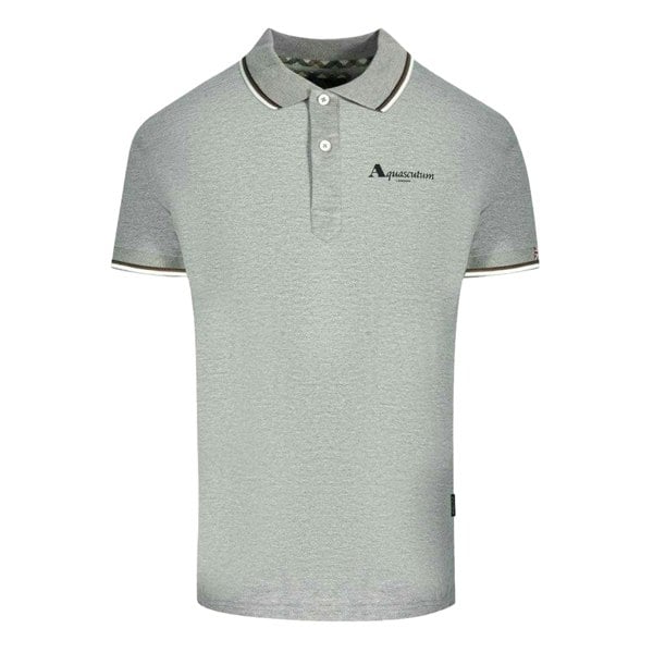 Aquascutum Unisex Adult London Tipped Polo Shirt - Grey