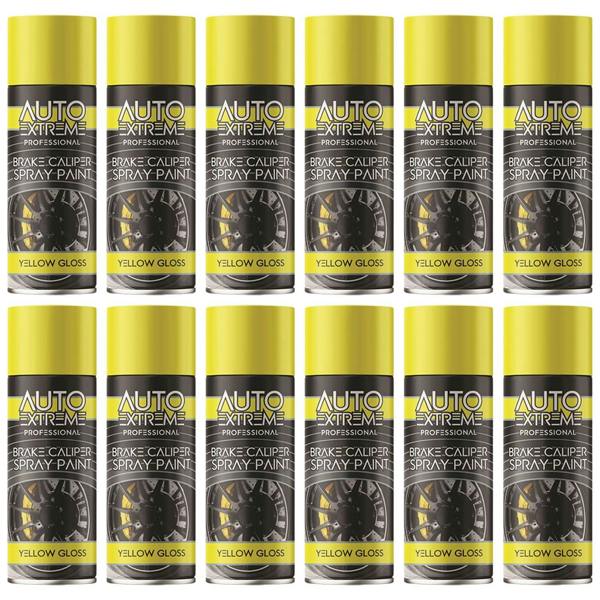 Auto Extreme 12X - Break Caliper Yellow Gloss Spray Paint 400ml