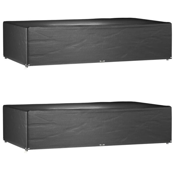 Berkfield Garden Furniture Covers 2 pcs 12 Eyelets 315x180x75 cm Rectangular