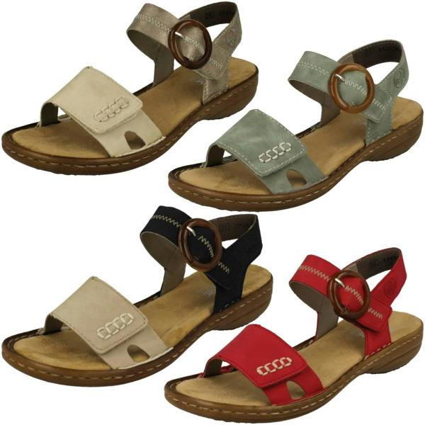 Rieker Ladies Rieker Buckle Detailed Sandals 608Z3