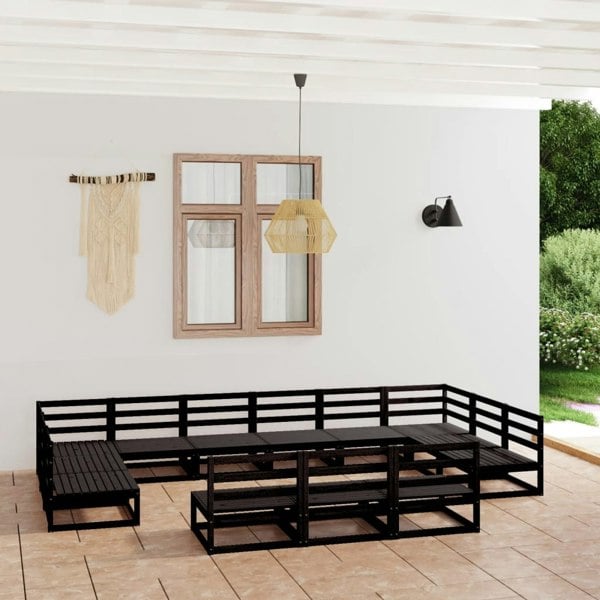 Berkfield 13 Piece Garden Lounge Set Solid Pinewood