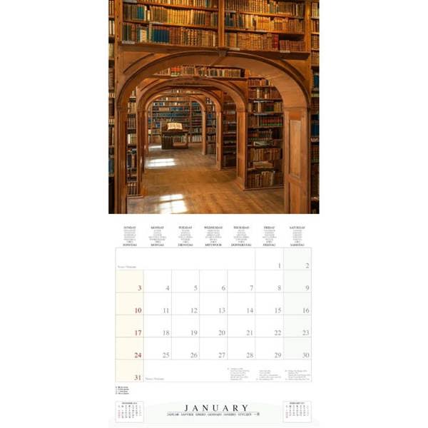 The Culture Of Books Calendar 2027, Wall Calendars, Month To View, History & Literature, Gift