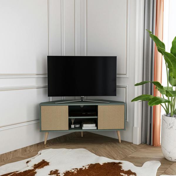 Decorotika Lesson Corner TV Stand TV Unit TV Cabinet for TVs up to 55"