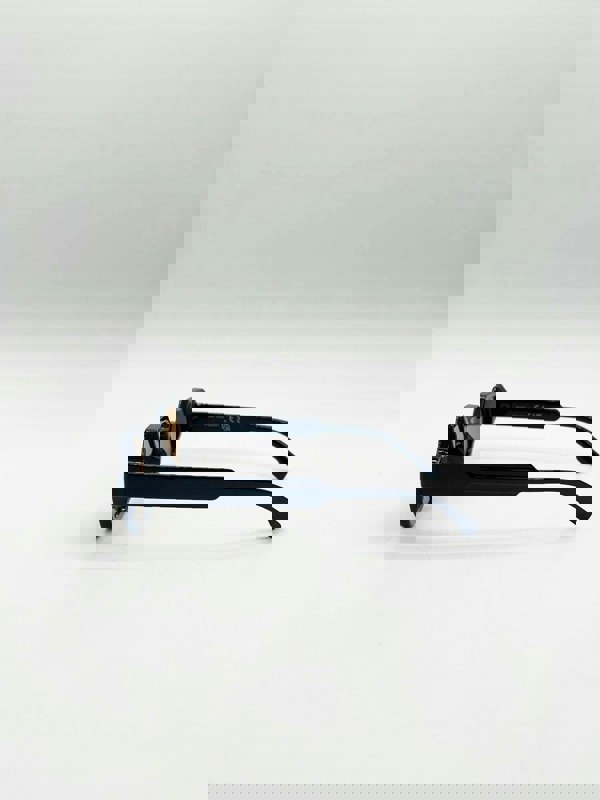 SVNX Round Hexagon Sunglasses in Black Brown