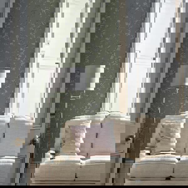 Laura Ashley Elderwood Wallpaper - Sage Green - 10m