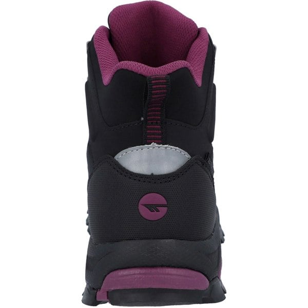 Hi-Tec Jackdaw Mid WP Polyester Women's Black/Burgundy Hiking Boots