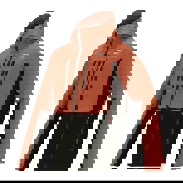 Regatta Childrens/Kids Highton Monochrome Waterproof Jacket - Brick/Black - 