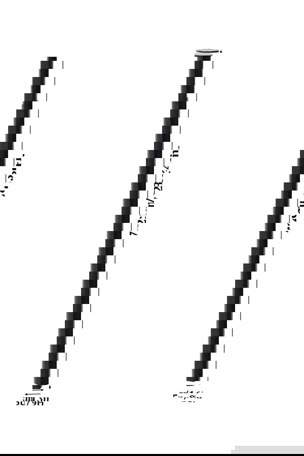 Living and Home 72cm/28.35 inch 4Pcs Black Round Metal Table Legs with Plastic Foot Pads Furniture Replacement Legs for Dining Table Dressing Table