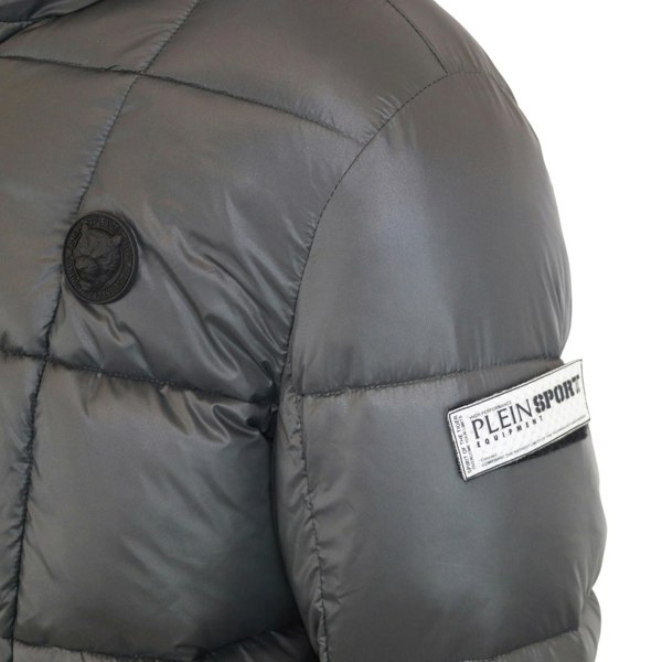 Plein Sport Small Circle Logo Quilted Jacket - Black