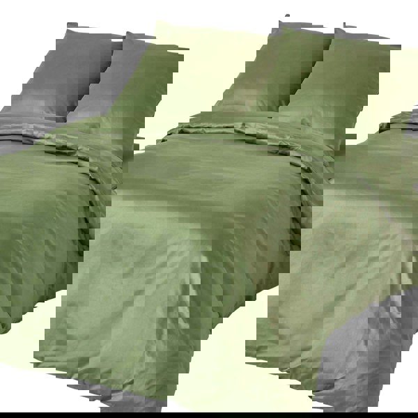 HOMESCAPES Organic 400 TC Egyptian Cotton Sateen Duvet Cover Set, European Size