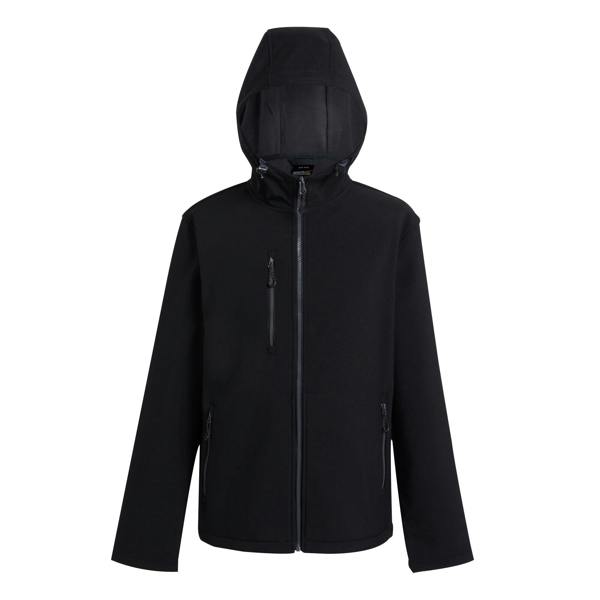 Regatta Professional Mens 2 Layer Soft Shell Jacket - Black/Seal Grey - 