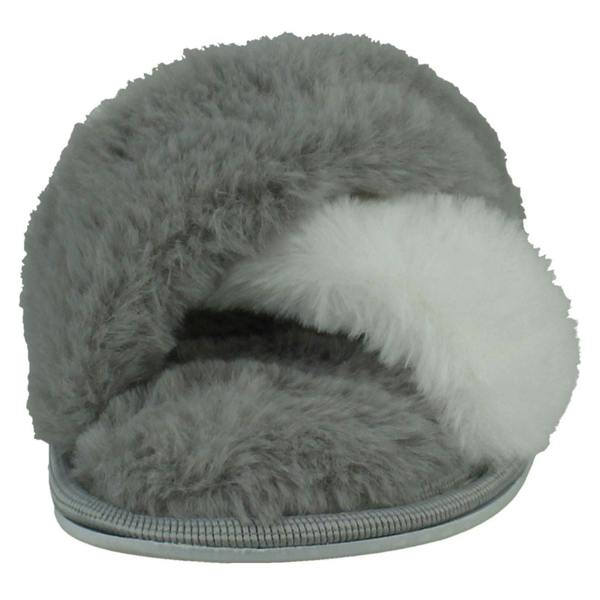 Spot On Ladies Spot On Fluffy Mule Slippers X2122