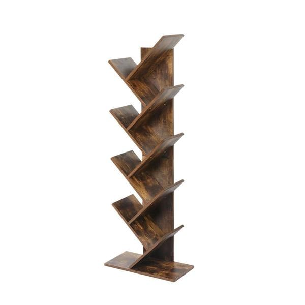 Levede Bookshelf Tree Bookcases Book Storage Wooden 8 Tier  Home Display Stand