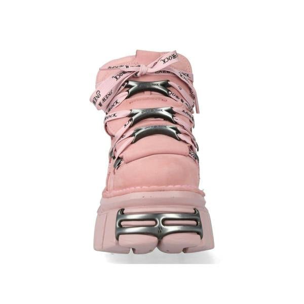 New Rock M-106-C153 Pink Tower Platform Gothic Punk Ankle Boots