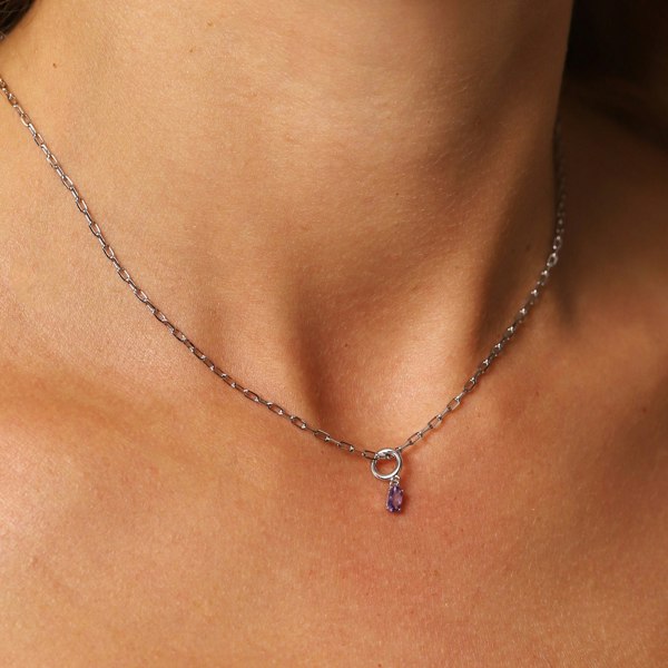 Gold Trip February Birthstone Necklace