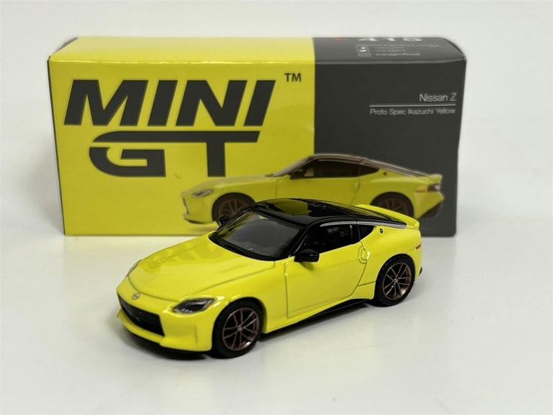 Mini GT Nissan Fairlady Z Proto Spec Ikazuchi Yellow LHD 1:64 Scale MGT00415L