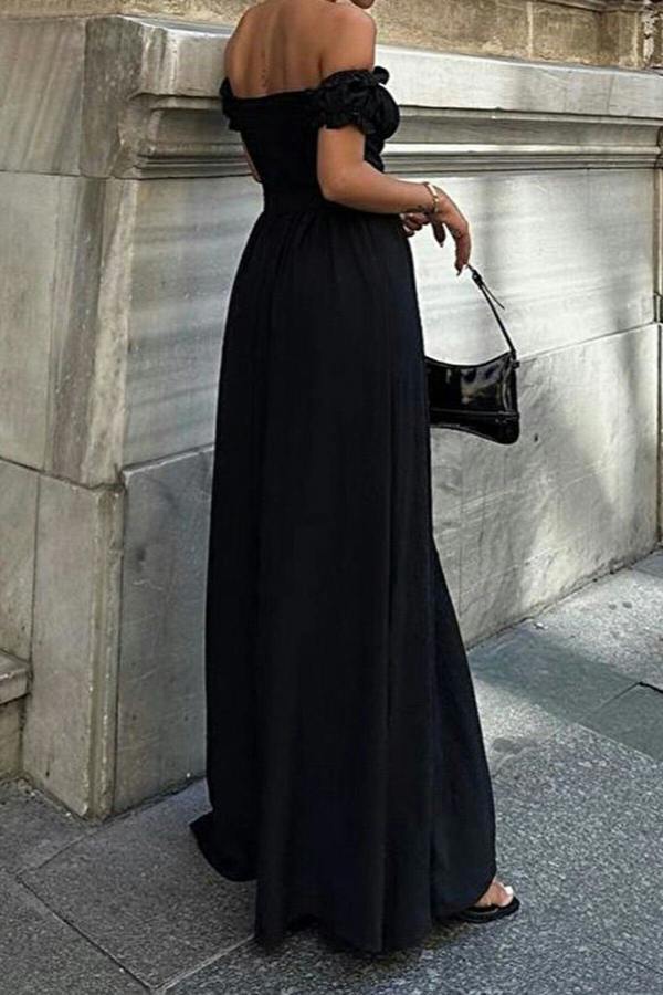 WOVCOR A-Line Carmen Neckline Corset-Style Elegant Evening Dress