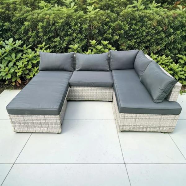 The Garden Marketplace Multi Layout Norfolk Rattan Weave 6 Seater Garden Lounge Set