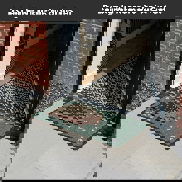 JVL Eco-Friendly Latex Backed Coir Entrance Doormat, 45x75cm - Hedgehog