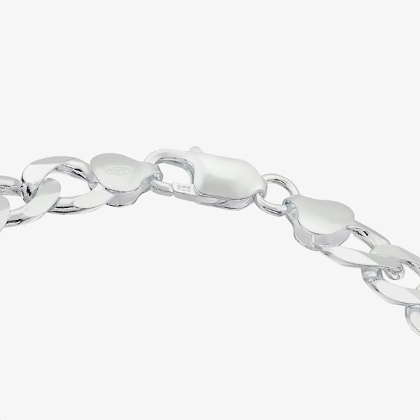 T. H. Baker Sterling Silver 8.5 Inch Curb Chain Bracelet SGCB-960-AG-8.5