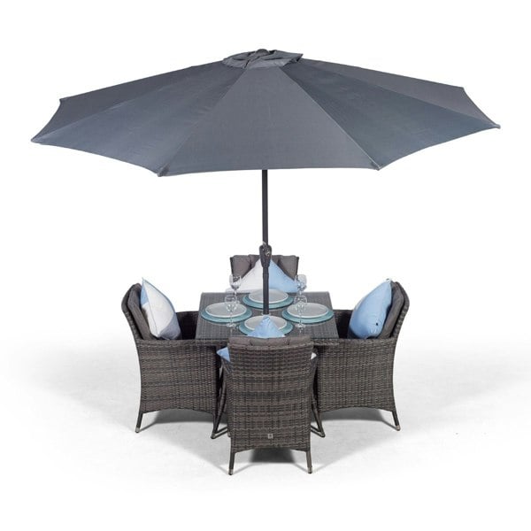 Giardino Savannah Square 4 Seater Rattan Patio Dining Set