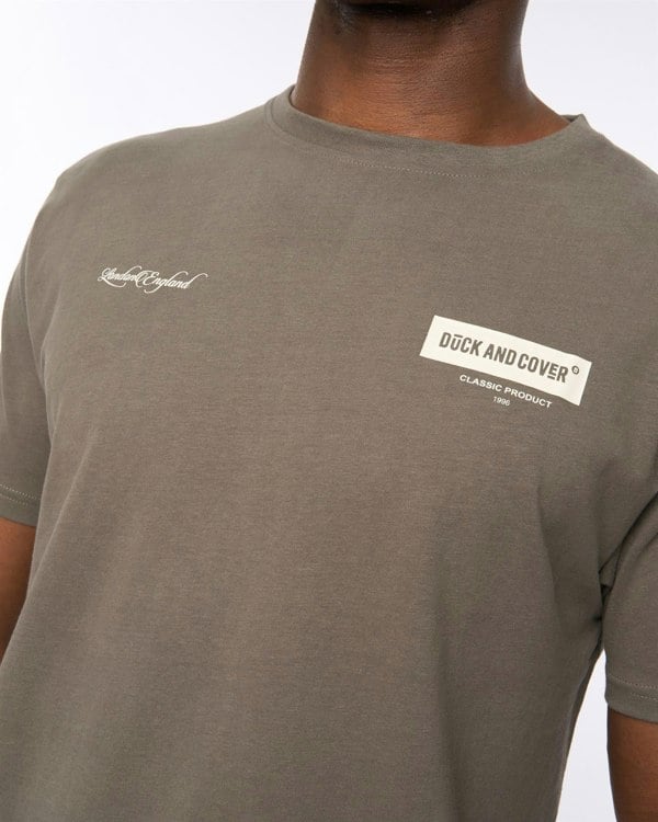 Duck and Cover Mersak T-Shirt Dark Olive
