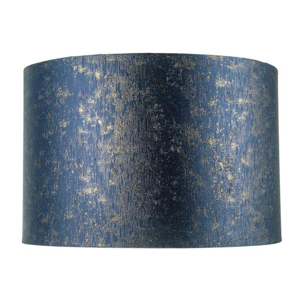 Midnight Blue Jacquard Fabric Lamp Shade with Gold Foil Fleck Accents Image 4