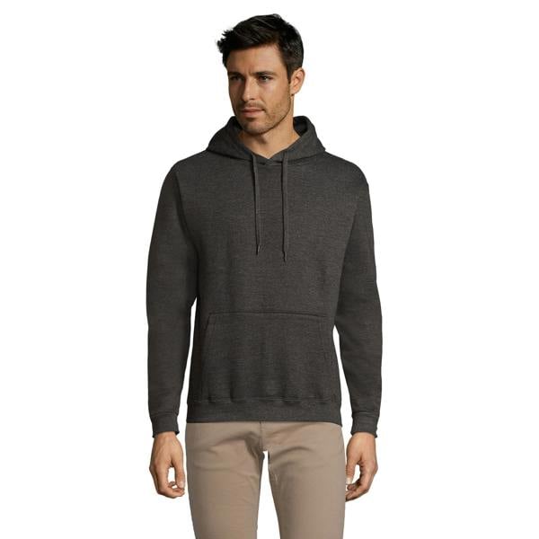 SOLS Snake Unisex Hooded Sweatshirt / Hoodie - Charcoal Marl
