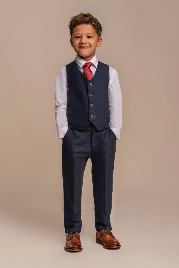 House of Cavani Boys Caridi Navy Three Piece Suit