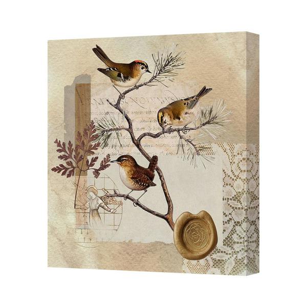 Benjamin Tate Design Birds On Branch Canvas Art Print Handmade In The UK