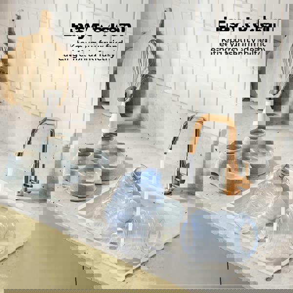 Skylos 2 Packs Automatic Food Feeder Waterer Set Plastic Dispenser Dog Cat 3.5L