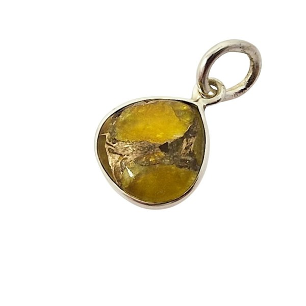 Silver Citrine November Birthstone Heart Pendant