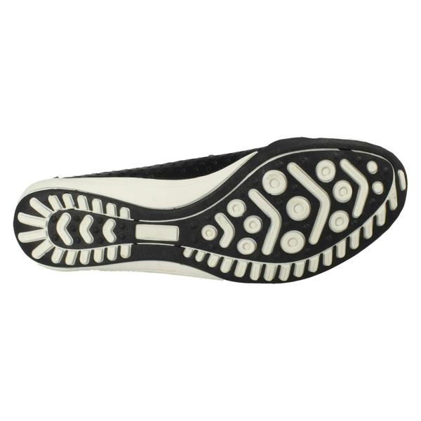 Down to Earth Ladies Down To Earth Casual Flat Leather Hook & Loop Strap Shoes F80066