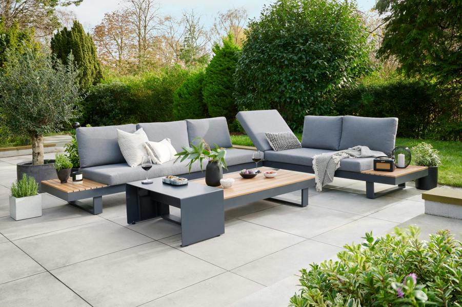 Norfolk Leisure Easton Large Corner Set with Cushions and Sun Recliner