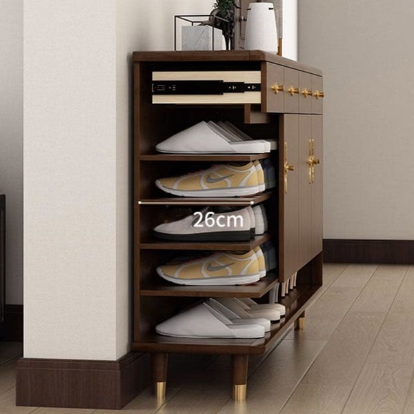 Piper Shoe Storage, Wood with storage shoe bags