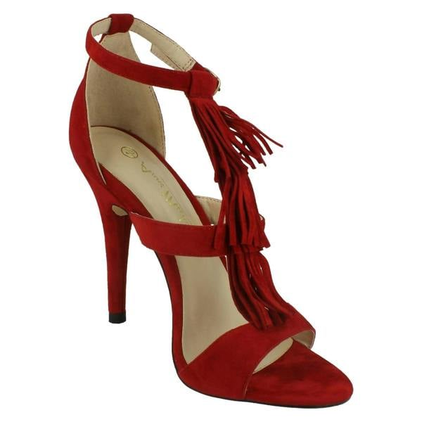 Anne Michelle Ladies Anne Michelle Heeled Sandals With Ankle Buckle