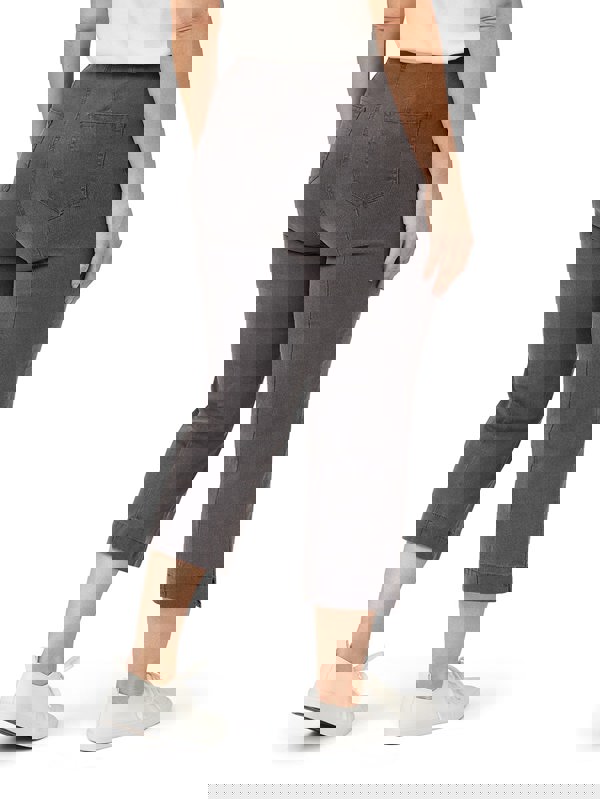 PennyPlain Wide Cropped Jegging - Pewter Wash