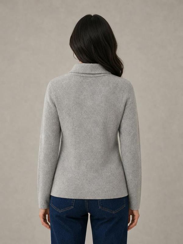 VIZ-A-VIZ Basket Weave Cowl Neck Jumper