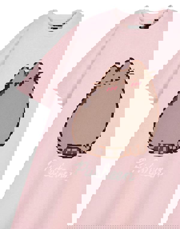 Pusheen Womens Pink Blush Womens Short Sleeved T-Shirt