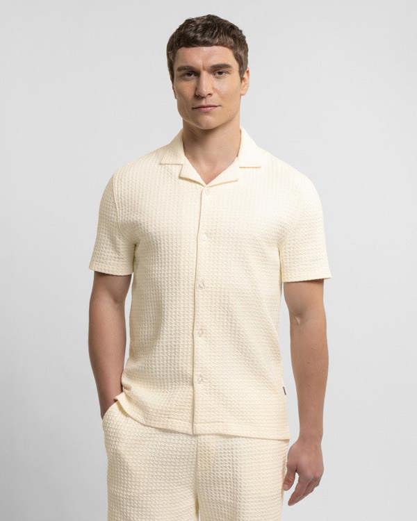 Steel & Jelly Leyton - Check Texture Jersey Short Sleeve Shirt